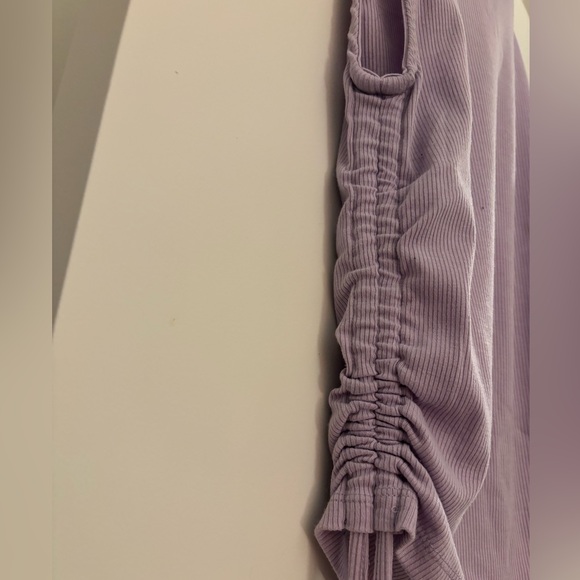 Love Ellie Women's Armory Cropped Ruched Side Detail Knit Top EJ2 Purple Medium - Picture 5 of 5